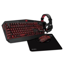 Игровой набор клавиатура + мышь + гарнитура + коврик Sven GS-4300 (104 кл.+12Fn, 8 смен. кл., 200-4800DPI)