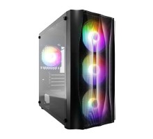 1STPLAYER Корпус FIREBASE X3-M Black / mATX, TG / 4x120mm LED fans inc. / X3-M-BK-4F1