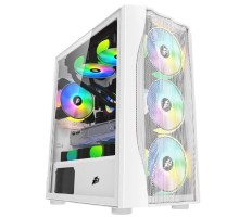 1STPLAYER Корпус FIREBASE X3-M White / mATX, TG / 4x120mm LED fans inc. / X3-M-WH-4F1-W