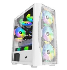 1STPLAYER Корпус FIREBASE X3-M White / mATX, TG / 4x120mm LED fans inc. / X3-M-WH-4F1-W