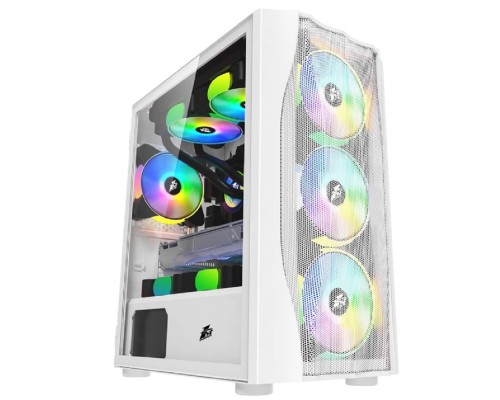 [Корпус] 1STPLAYER Корпус FIREBASE X3-M White / mATX, TG / 4x120mm LED fans inc. / X3-M-WH-4F1-W