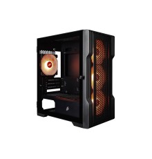 1STPLAYER Корпус TRILOBITE T3 Black / mATX, TG / 4x 120mm LED fans inc. / T3-BK-4F1