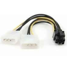 Gembird Разветвитель питания , 2xMolex->PCI-E 6pin, для подкл. в/к к б/п [CC-PSU-6]