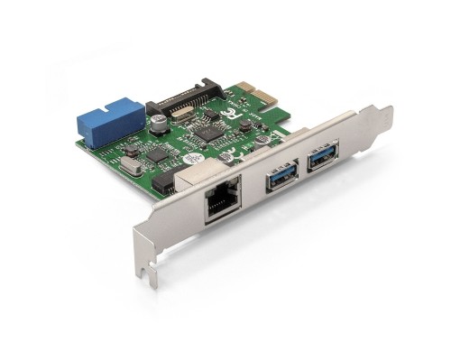 [Контроллер] Exegate EX290278RUS Контроллер ExeGate EXE-362 PCI-E 2.0, 2*USB3.0 ext + 1*USB3.0 int + LAN UTP 1000Mbps, разъем доп.питания (OEM) 