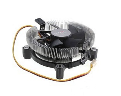 [вентилятор] CROWN Кулер для процессора CM-80 (Для Intel и AMD, TDP до 65 Ватт, коннектор 3 pin, Низкая посадка радиатора , Гидродинамический подшипник, Размер: 115*103*42 мм, в белой упаковке) (OEM)