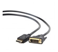Bion Кабель DisplayPort - DVI, 20M/24+1M, однонаправленный, позолоченные контакты, 1.8 м, черный [BXP-CC-DPM-DVIM-018]
