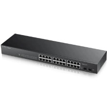 ZYXEL GS1900-24-EU0102F Smart коммутатор GS1900-24, Rack 19U, 24xGE, 2xSFP, бесшумный