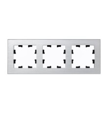 Systeme electric ATN312103 Рамка 3-постовая ATLASDESIGN NATURE, МЕТАЛЛ СЕРЕБРО