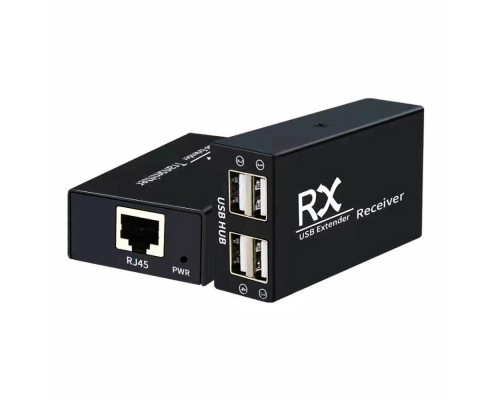 [переходник] ORIENT VE01U4P, USB extender, удлинитель до 60 м по витой паре, USB хаб 4 порта, подключается 1 кабель UTP Cat5e/6, питание от внешнего БП (31252)