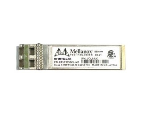 [Сетевое оборудование] Оптический модуль Mellanox MFM1T02A-SR optical module, ETH 10GbE, 10Gb/s, SFP+, LC-LC, 850nm, SR up to 300m