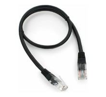 Cablexpert PP12-0.5M/BK Патч-корд UTP кат. 5e, 0.5м, литой, многожильный, чёрный (PP12-0.5M/BK)