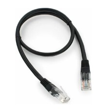 Cablexpert PP12-0.5M/BK Патч-корд UTP кат. 5e, 0.5м, литой, многожильный, чёрный (PP12-0.5M/BK)