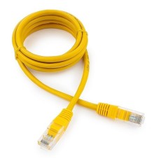 Патч-корд UTP Gembird/Cablexpert PP12-1.5M/Y кат.5e, 1.5м, литой, многожильный, желтый (PP12-1.5M/Y)