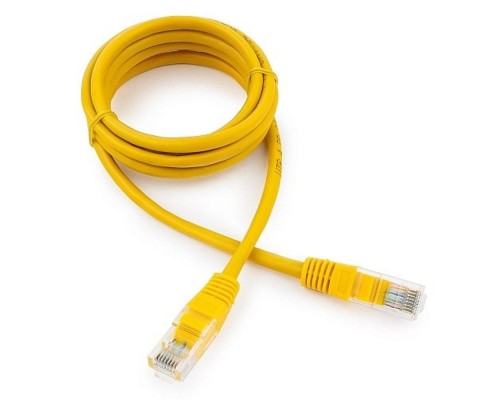 [Коммутационный шнур] Патч-корд UTP Gembird/Cablexpert PP12-1.5M/Y кат.5e, 1.5м, литой, многожильный, желтый (PP12-1.5M/Y)