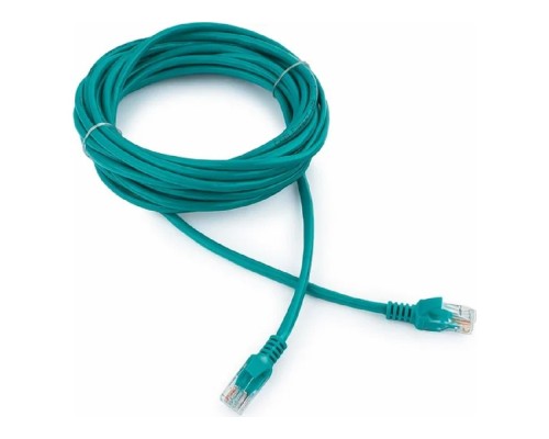 [Коммутационный шнур] Cablexpert Патч-корд UTP PP12-5M/G кат.5e, 5м, литой, многожильный (зелёный)