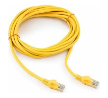 Патч-корд UTP Cablexpert PP12-5M/Y кат.5e, 5м, литой, многожильный (жёлтый)
