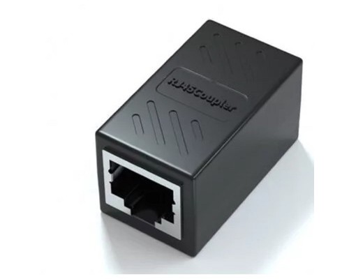 [Переходник] VCOM CT251S Модуль RJ-45 (F) <->RJ-45(F) ,FTP, проходной, ABS пластик, черный, кат. 5e