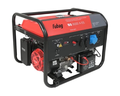 [Генераторы, Блоки автоматики] FUBAG BS 9000 A ES [641019/641092] { Мах мощность, (LTP), 9 кВА, Длительная мощность (COP), 8.5 кВт 25 бака л, объем 459 см, мощность 11/15 кВт/л.с., 230 В, 84 дБ (7 м), 106 Вес, кг }