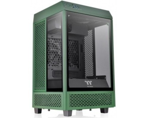 [Корпус] Корпус Thermaltake The Tower 100 Racing Green черный без БП miniITX 1x120mm 3x140mm 2xUSB3.0 audio bott PSU