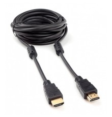 Кабель HDMI Cablexpert 19M/19M, v2.0, медь, позол.контакты, экран, 2 фер.кольца, 4,5м, черный, пакет (CCF2-HDMI4-15)