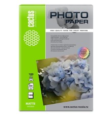 Фотобумага Cactus CS-MA4180100 A4/180г/м2/100л./белый матовое для струйной печати