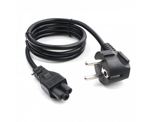 [кабели] Кабель питания Cablexpert Schuko-C5, 3х0.75мм2, 10А, 1м, черный, пакет (PC-186-ML12-1M)