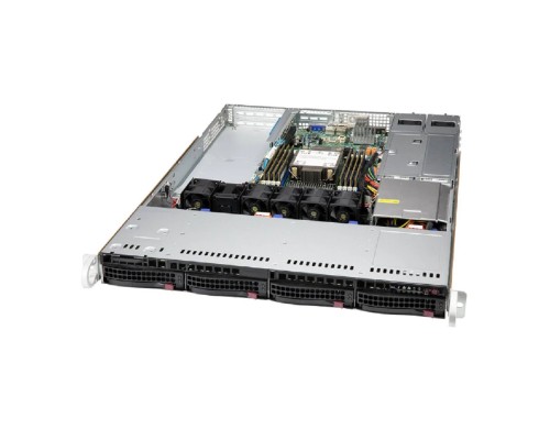 [Сервер] Supermicro SYS-510P-WTR SuperServer 1U 510P-WTR no CPU(1)3rd Gen Xeon Scalable/TDP 270W/ no DIMM(8)/SATARAID HDD(4)LFF/2x10GbE/2xFHHL,1xLP,M2/ 500W