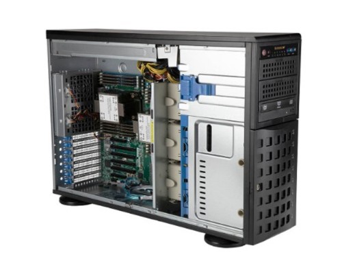 [Сервер] Supermicro SYS-740P-TRT Tower/4U, X12DPi-NT6, CSE-745BTS-R1K23BP, 2xLGA 4189, 8x3.5", 2x10GbE, 18х DIMM DDR4, 4xPCIe-X16, 2x1200W, black,  (438952)