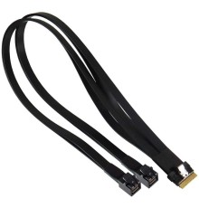 Supermicro CBL-SAST-1264-100 Slimline x8 (STR) to 2x MiniSAS HD x4,65CM,100 OHM,RoHS