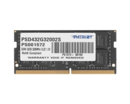 [Модуль памяти] Модуль памяти для ноутбука SODIMM 32GB PC25600 DDR4 PSD432G32002S PATRIOT