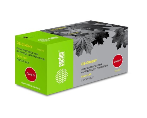 [расходные материалы] Картридж лазерный Cactus CS-C040HY желтый (10000стр.) для Canon LBP 710CX/712CX I-Sensys