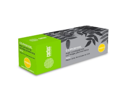 [расходные материалы] Картридж лазерный Cactus CS-PH3610XL 106R02732 черный (25300стр.) для Xerox Ph 3610/WC 3615DN