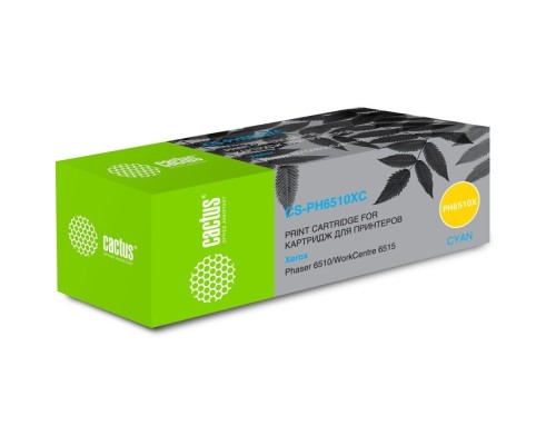 [расходные материалы] Тонер-картридж Cactus CS-PH6510XC 6510/WC 6515 голубой (PH6510XC/106R03693)