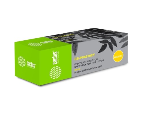 [расходные материалы] Тонер-картридж Cactus CS-PH6510XY 6510/WC 6515 желтый (106R03695)