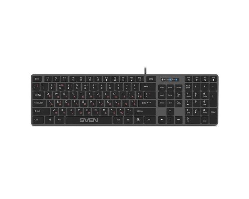 [Клавиатура] Клавиатура Sven KB-E5000 серый металлик (109 кл.+12Fn)