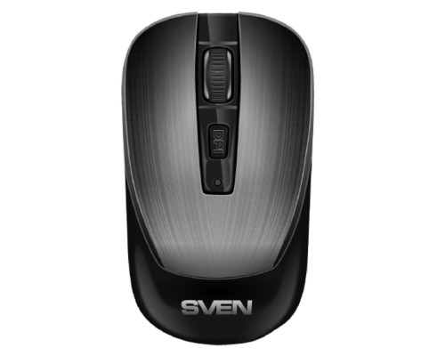 [Мышь] Беспроводная мышь Sven RX-380W серый металлик (2,4 GHz, 3+1кл. 800-1600DPI, блист.)