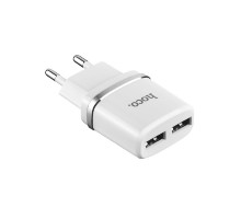 HOCO HC-47759 C12/ Сетевое ЗУ/ 2 USB/ Выход: 12W/ White