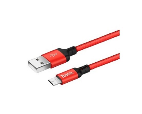 [кабели] HOCO HC-62851 X14/ USB кабель Micro/ 1m/ 2A/ Нейлон/ Red&Black