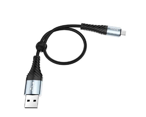 [кабели] HOCO HC-10543 X38/ USB кабель Micro/ 1m/ 2.4A/ Нейлон/ Black