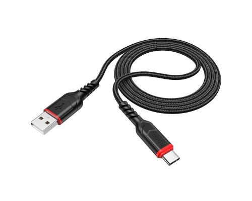 [кабели] HOCO X59/ USB кабель Type-C/ 1m/ 2.4A/ Нейлон/ Black