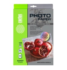 Фотобумага Cactus CS-GA417050 A4/170г/м2/50л./белый глянцевое для струйной печати