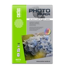 Фотобумага Cactus CS-MA318050 A3/180г/м2/50л./белый матовое для струйной печати