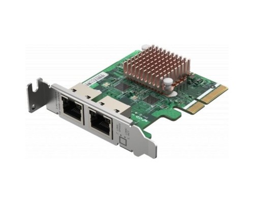 [Дисковый массив] QNAP QXG-2G2T-I225 Сетевая карта двухпортовая 2,5GBASE-T/1000BASE-T/100BASE-TX, PCIe Gen2 x2