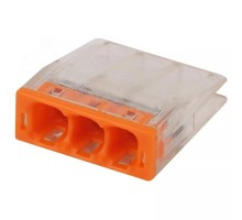 ЭРА Б0043941 NO-224-23 Клемма СМК компактная, серия 203, 3 отверстия, 0,5-2,5 мм2