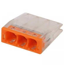 ЭРА Б0043941 NO-224-23 Клемма СМК компактная, серия 203, 3 отверстия, 0,5-2,5 мм2