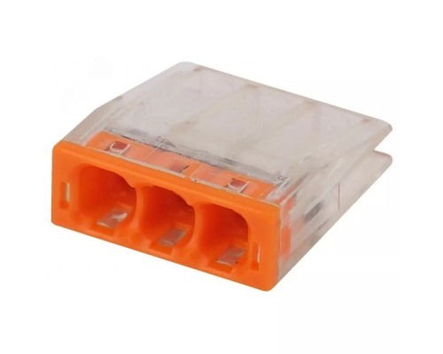 [WAGO Клеммы] ЭРА Б0043941 NO-224-23 Клемма СМК компактная, серия 203, 3 отверстия, 0,5-2,5 мм2