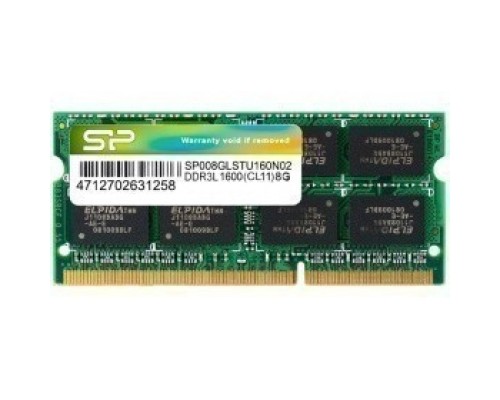 [Модуль памяти] Silicon Power DDR3 SODIMM 8GB SP008GLSTU160N02 PC3-12800, 1600MHz 1.35V