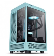 Корпус Thermaltake The Tower 100 Turquoise черный без БП miniITX 1x120mm 3x140mm 2xUSB3.0 audio bott PSU