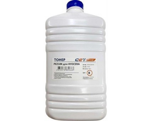 [Расходные материалы] Тонер CET PK210 для KYOCERA ECOSYS P6230cdn/6235cdn/7040cdn (Japan) Black, 500г/бут, (унив.), OSP0210K500