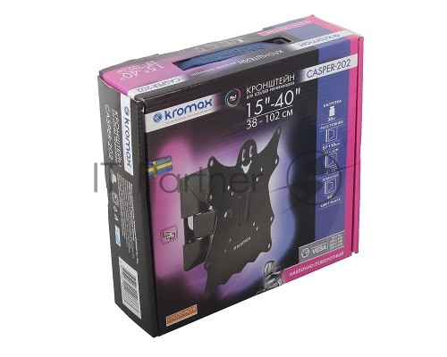 Кронштейн Kromax CASPER-202 black, для LED/LCD TV 15